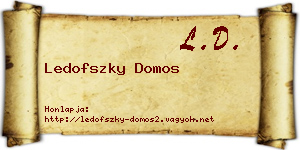 Ledofszky Domos névjegykártya
